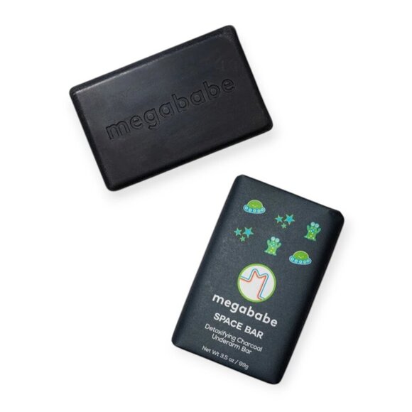 NWT Megababe Spacebar Detoxifying Charcoal Under Arm Cleansing Bar size 99 grams - Picture 3 of 10